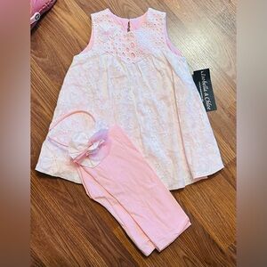 Girls Isabella & Chloe 3 piece pant set, new with tags, size 6. Super soft